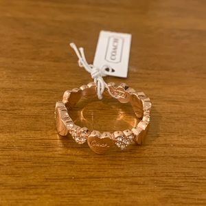 Rose Gold Coach Heart Ring